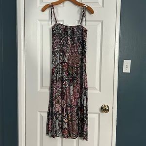Loft Smocked Midi Dress